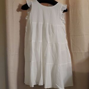 SOLUTION Woman white tiered dress S